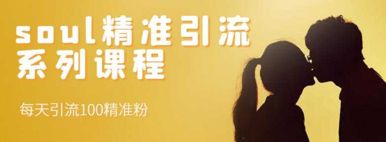 图片[1]-soul精准引流系列课程，每天引流100精准粉-冒泡网