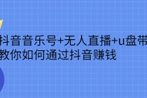 抖音音乐号+无人直播+u盘带货，教你如何通过抖音赚钱-冒泡网