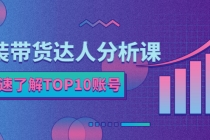 服装带货达人分析课：带你快速了解TOP10账号，玩转服装行业！-冒泡网