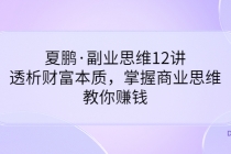 夏鹏·副业思维12讲，透析财富本质，掌握商业思维，教你赚钱-冒泡网
