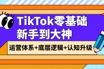 TikTok零基础新手到大神：运营体系+底层逻辑+认知升级-冒泡网
