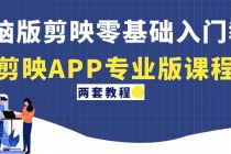 电脑版剪映零基础入门教程+剪映APP专业版课程-冒泡网