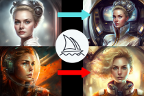 Midjourney V4实现连续性的人物创作：漫画，故事，动画 操作教程 参数设置-冒泡网