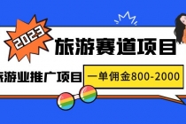 2023最新风口·旅游赛道项目：旅游业推广项目，一单佣金800-2000元-冒泡网