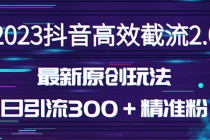 日引300＋创业粉，独家抖音高效截流2.0玩法-冒泡网