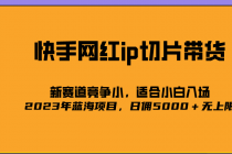 2023爆火的快手网红IP切片，号称日佣5000＋的蓝海项目，二驴的独家授权-冒泡网