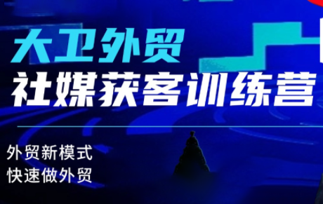 大卫老师·外贸社媒获客独家训练营(更新10月)-冒泡网