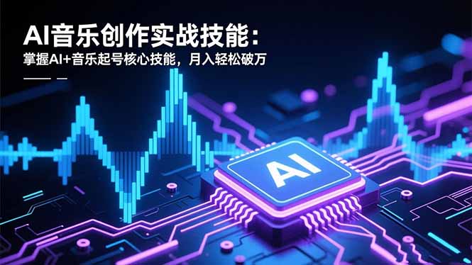 AI音乐创作实战技能：掌握AI+音乐起号核心技能，月入轻松破万-冒泡网