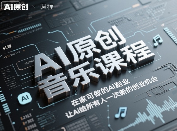 AI原创音乐课程，在家可做的Ai副业，让Ai给所有人一次新的创业机会-冒泡网