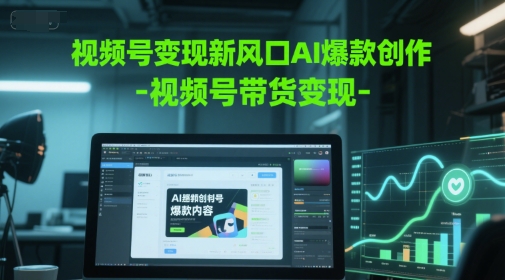 视频号变现新风口AI爆款创作-视频号带货变现-冒泡网