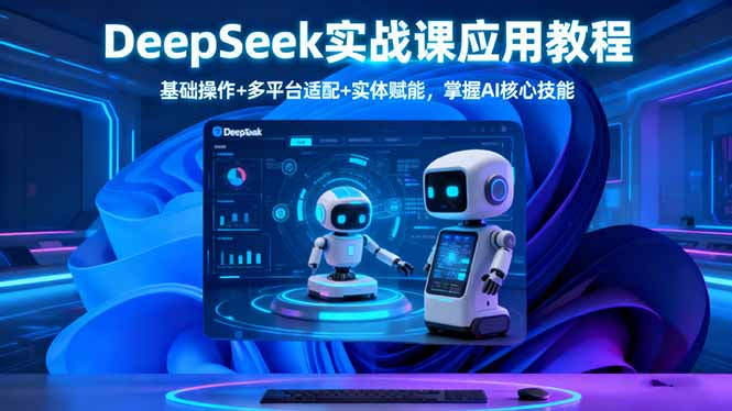 DeepSeek实战课应用教程、基础操作+多平台适配+实体赋能，掌握AI核心技能-冒泡网