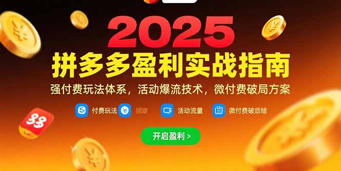 拼多多盈利实战指南，强付费玩法，活动爆流技术，微付费破局方案(更新7月-冒泡网