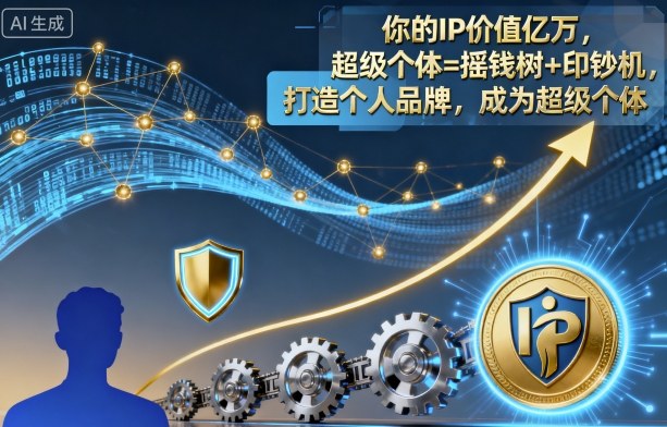 你的IP价值亿万，超级个体=摇钱树+印钞机，打造个人品牌，成为超级个体-冒泡网