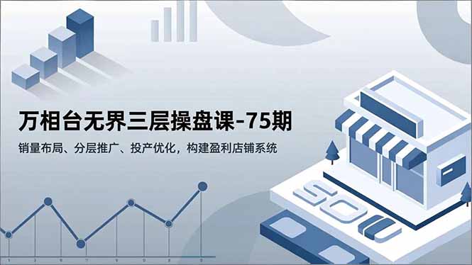 万相台无界三层操盘课-75期，销量布局、分层推广、投产优化，构建盈利店铺系统-冒泡网