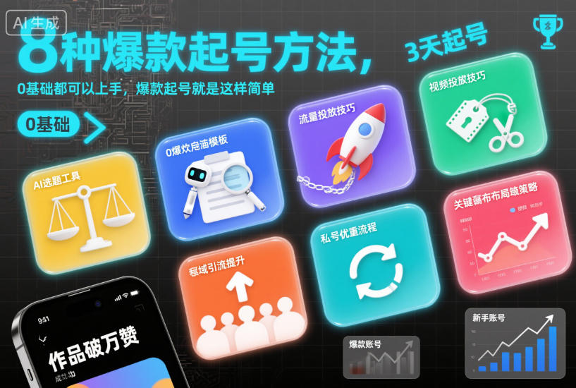 8种爆款起号方法，0基础都可以上手，爆款起号就是这样简单-冒泡网