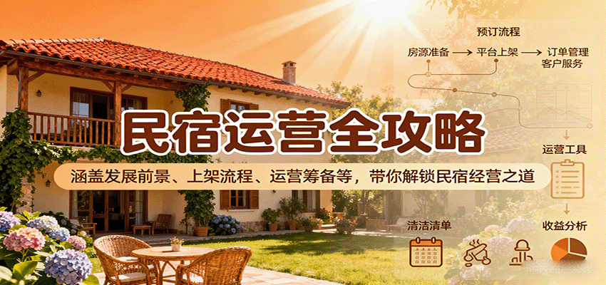 民宿运营全攻略：涵盖发展前景、上架流程、运营筹备等，带你解锁民宿经营之道-冒泡网