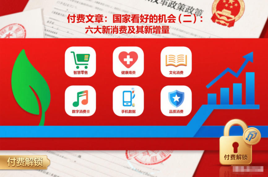 付费文章：国家看好的机会(二)：六大新消费及其新增量-冒泡网
