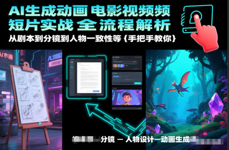 AI生成动画电影视频短片实战全流程解析，从剧本到分镜到人物一致性等手把手教你-冒泡网