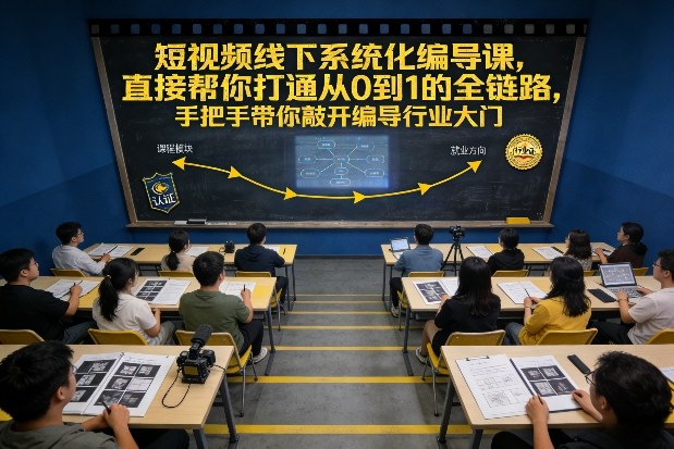 短视频线下系统化编导课，直接帮你打通从0到1的全链路，手把手带你敲开编导行业大门-冒泡网