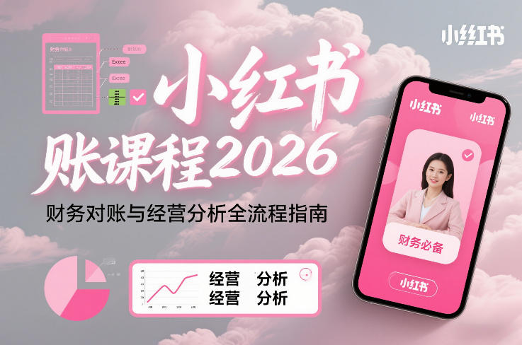 小红书对账课程2026，财务对账与经营分析全流程指南-冒泡网