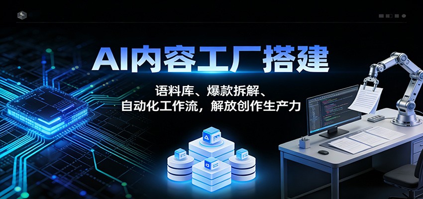 AI内容工厂搭建：语料库、爆款拆解、自动化工作流，解放创作生产力-冒泡网