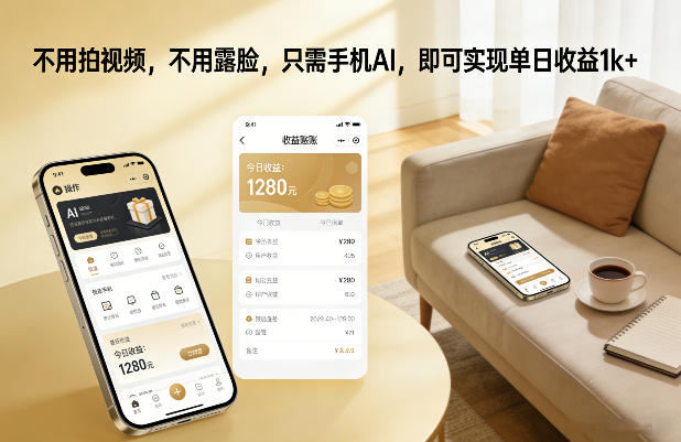 不用拍视频，不用露脸，只需手机AI，即可实现单日收益1k+【揭秘】-冒泡网