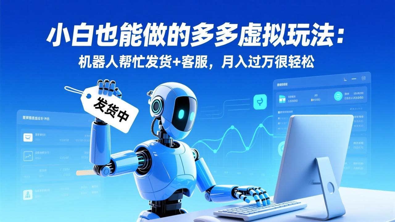 小白也能做的多多虚拟玩法：机器人帮忙发货+客服，月入过万很轻松-冒泡网