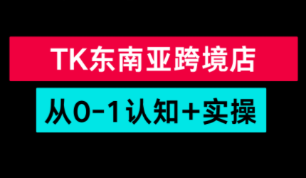 TikTok东南亚跨境从0-1认知实操课-冒泡网