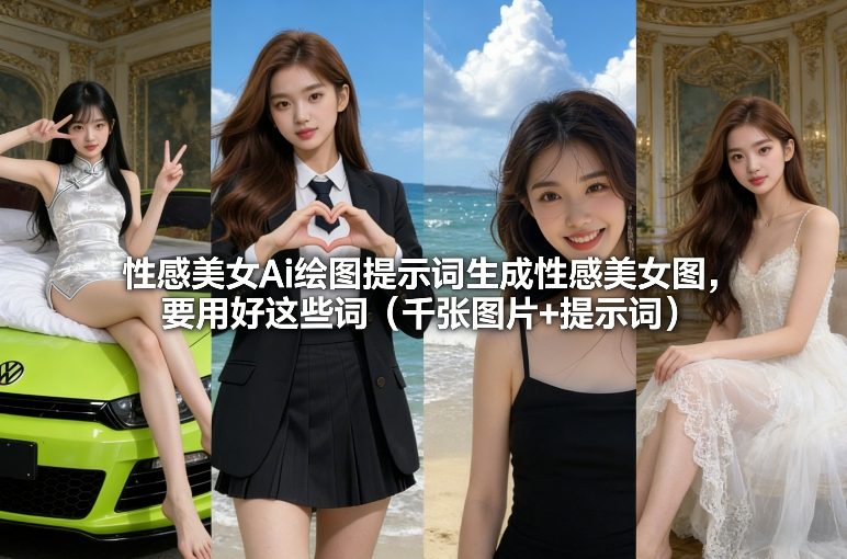 性感美女Ai绘图提示词生成性感美女图，要用好这些词(千张图片+提示词)-冒泡网
