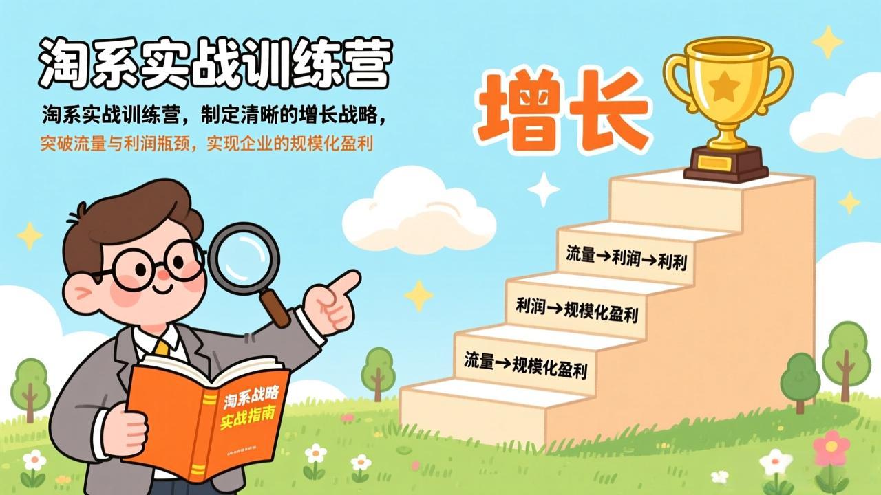 淘系实战训练营，制定清晰的增长战略，突破流量与利润瓶颈，实现企业的规模化盈利-冒泡网