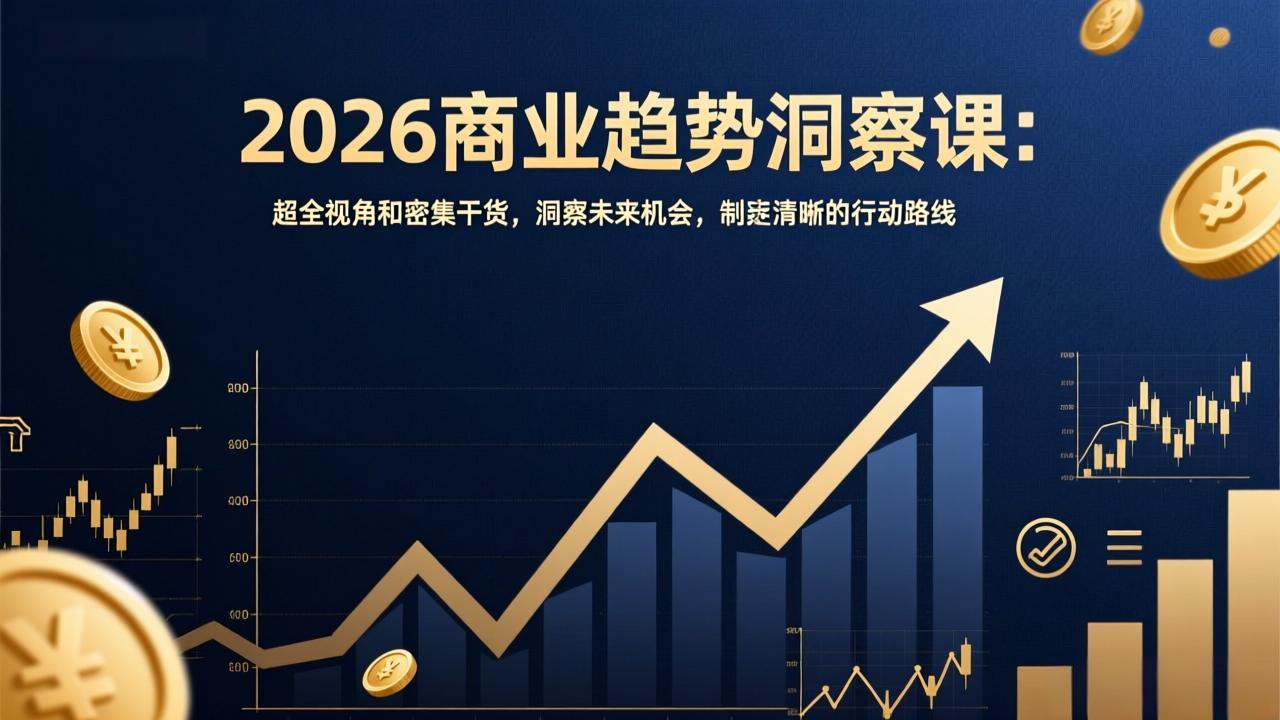 2026商业趋势洞察课：超全视角和密集干货，洞察未来机会，制定清晰的行动路线-冒泡网