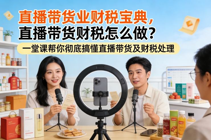 直播带货业财税宝典，直播带货财税怎么做？一堂课帮你彻底搞懂直播带货及财税处理-冒泡网