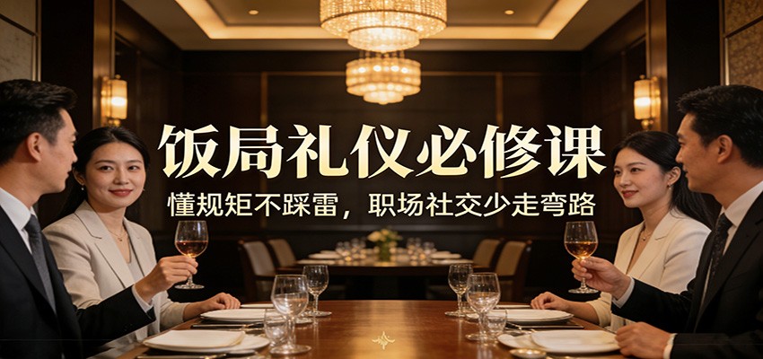 公众号收费文章：《饭局礼仪必修课：懂规矩不踩雷，职场社交少走弯路》-冒泡网