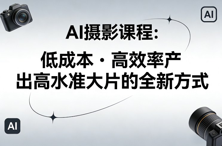 AI摄影课程，低成本高效率产出高水准大片的全新方式-冒泡网