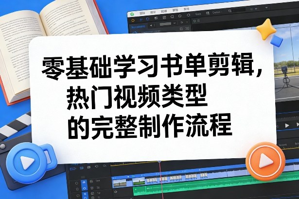 零基础学习书单剪辑，热门视频类型的完整制作流程(更新2026)-冒泡网