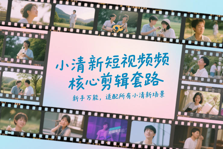 小清新短视频核心剪辑套路，新手万能，适配所有小清新场景-冒泡网