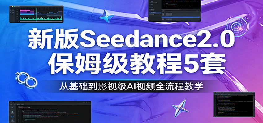 新版Seedance2.0保姆级教程5套：从基础到影视级AI视频全流程教学-冒泡网