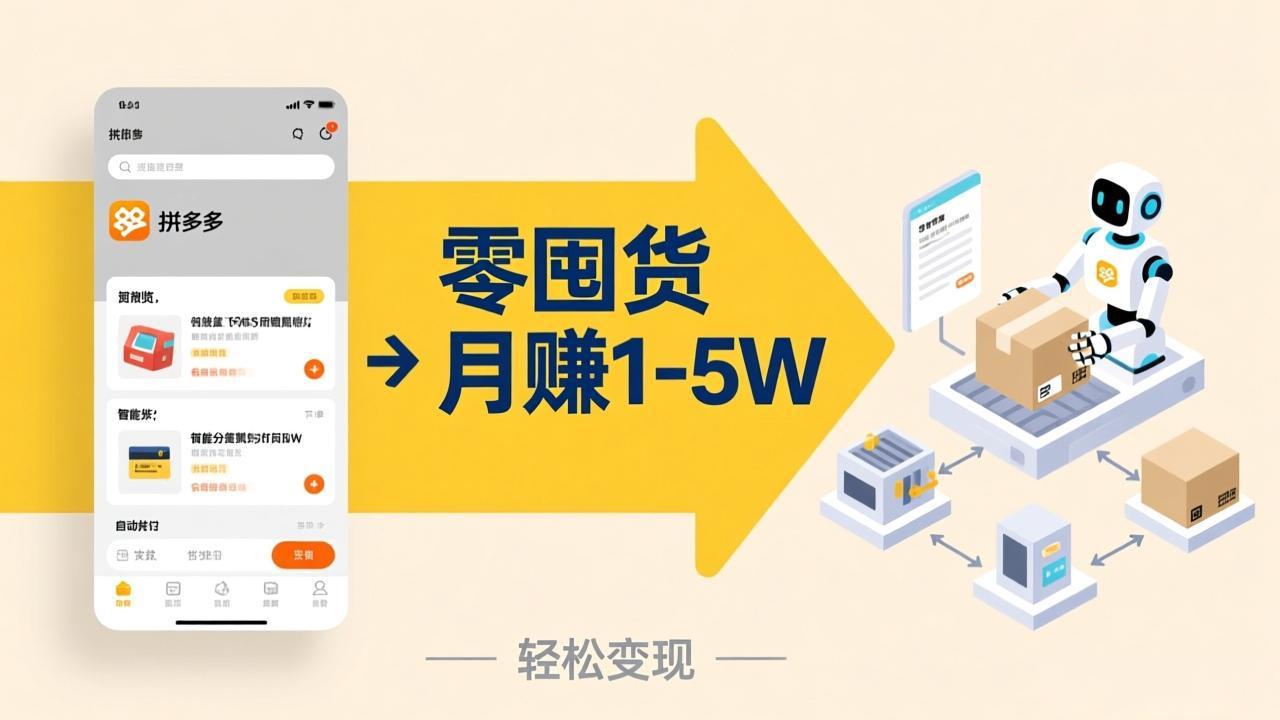 不用囤货不用跑单！拼多多虚拟玩法，机器人管理发货和客服，帮你月赚 1-5W-冒泡网