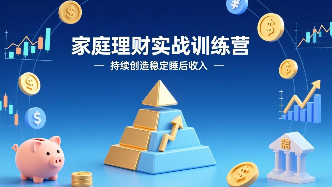 家庭理财实战训练营：从0到1建体系，三阶进阶层层递进，助你持续创造稳定睡后收入-冒泡网