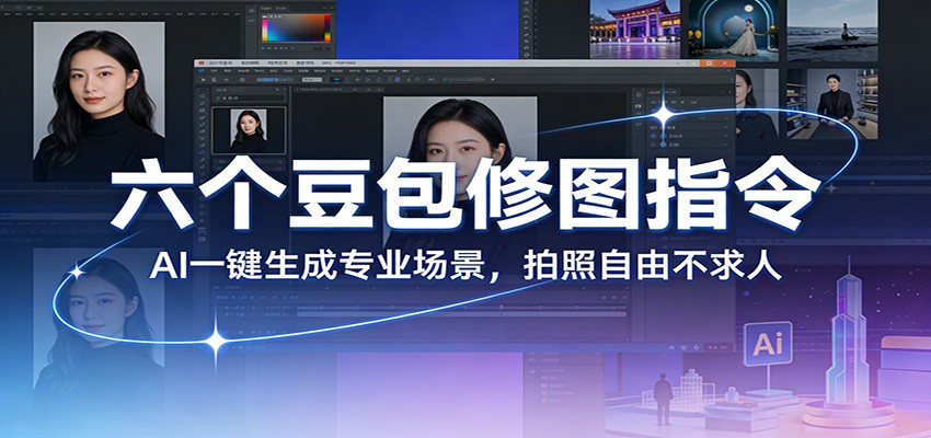 六个豆包修图指令：AI 一键生成专业场景，拍照自由不求人-冒泡网