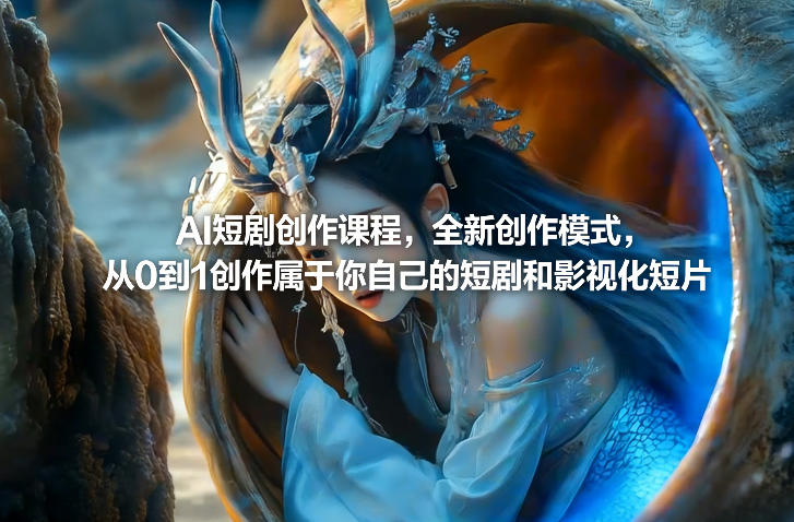 AI短剧创作课程，全新创作模式，从0到1创作属于你自己的短剧和影视化短片-冒泡网