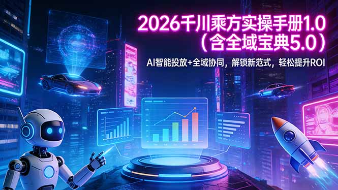 2026 千川乘方实操手册 1.0(含全域宝典 5.0-冒泡网