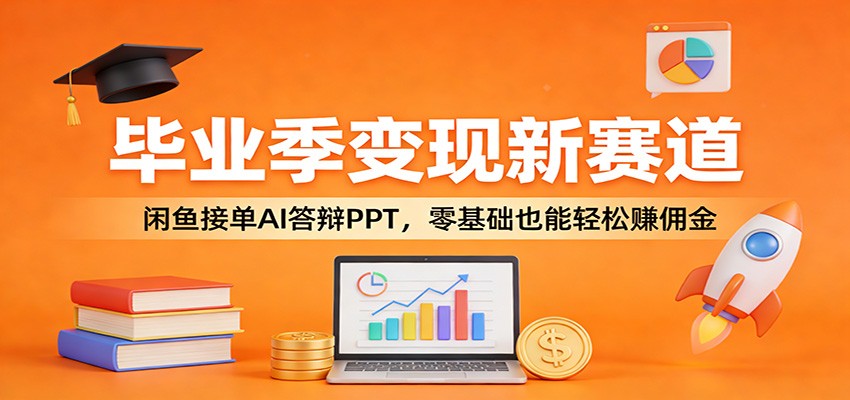 毕业季变现新赛道：闲鱼接单AI答辩PPT，零基础也能轻松赚佣金-冒泡网