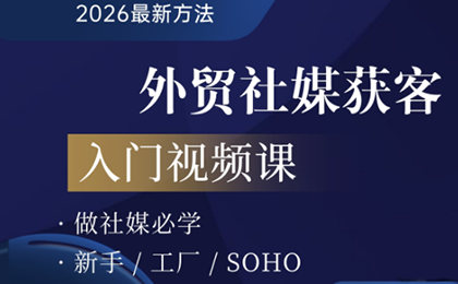 2026外贸社媒获客入门课-冒泡网