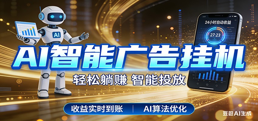 智能广告挂机新时代，利用碎片化时间实现稳定被动收益，AI帮你持续盈利-冒泡网