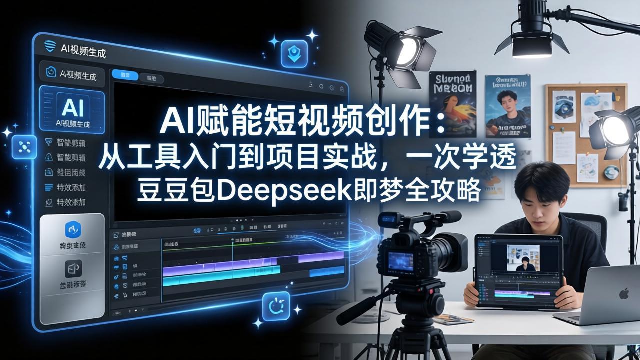 AI赋能短视频创作：从工具入门到项目实战，一次学透豆包Deepseek即梦全攻略-冒泡网