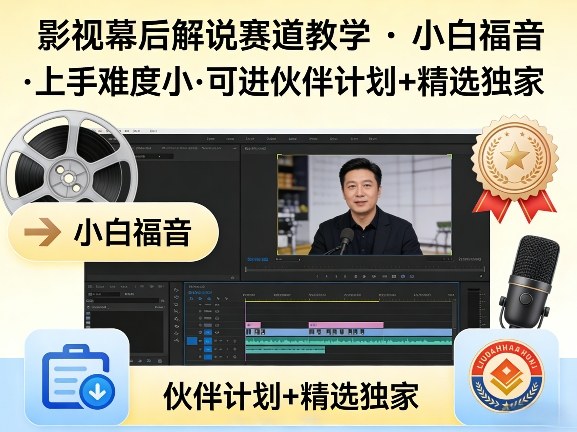 某大佬的影视幕后解说赛道教学，小白福音，上手难度小，可进伙伴计划+精选独家-冒泡网