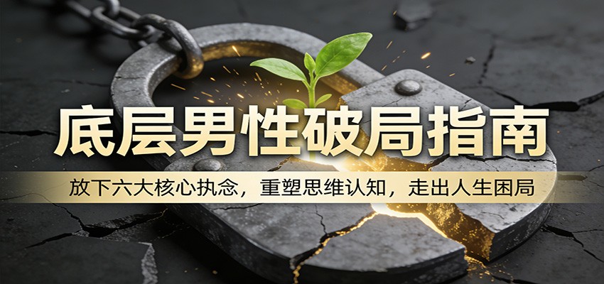 底层男性破局指南：放下六大核心执念，重塑思维认知，走出人生困局-冒泡网