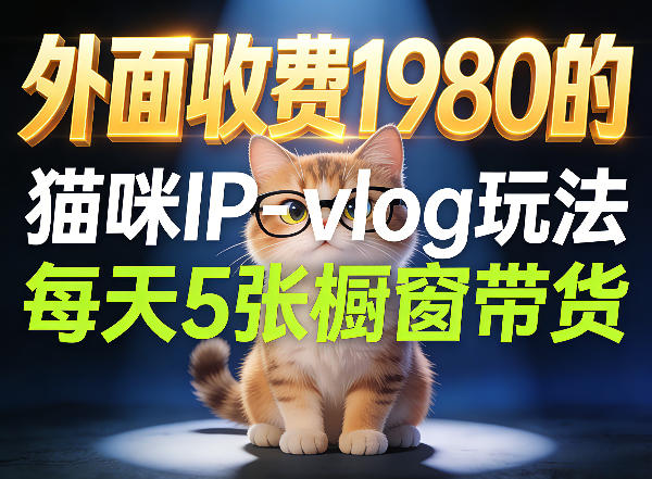 宠物赛道猫咪IP-vlog玩法，26条视频涨粉29W，每天5张橱窗带货拆解-冒泡网