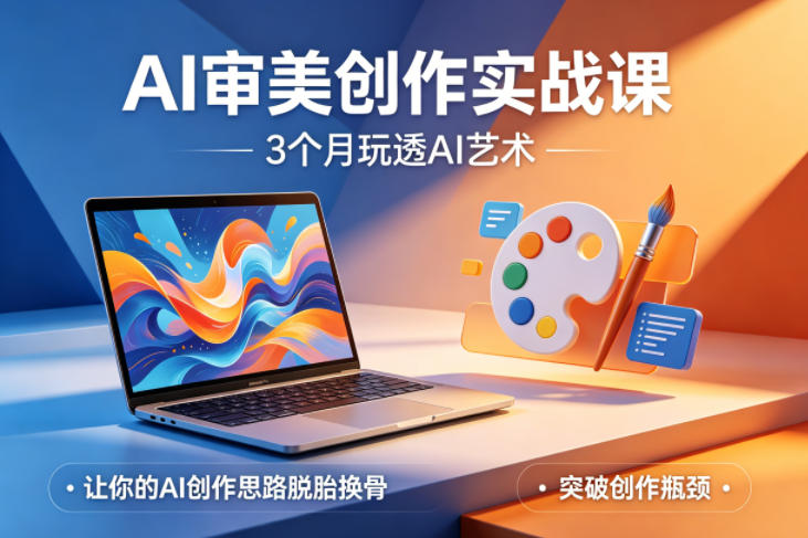 AI审美创作实战课，3个月玩透AI艺术，让你的AI创作思路脱胎换骨，突破创作瓶颈-冒泡网